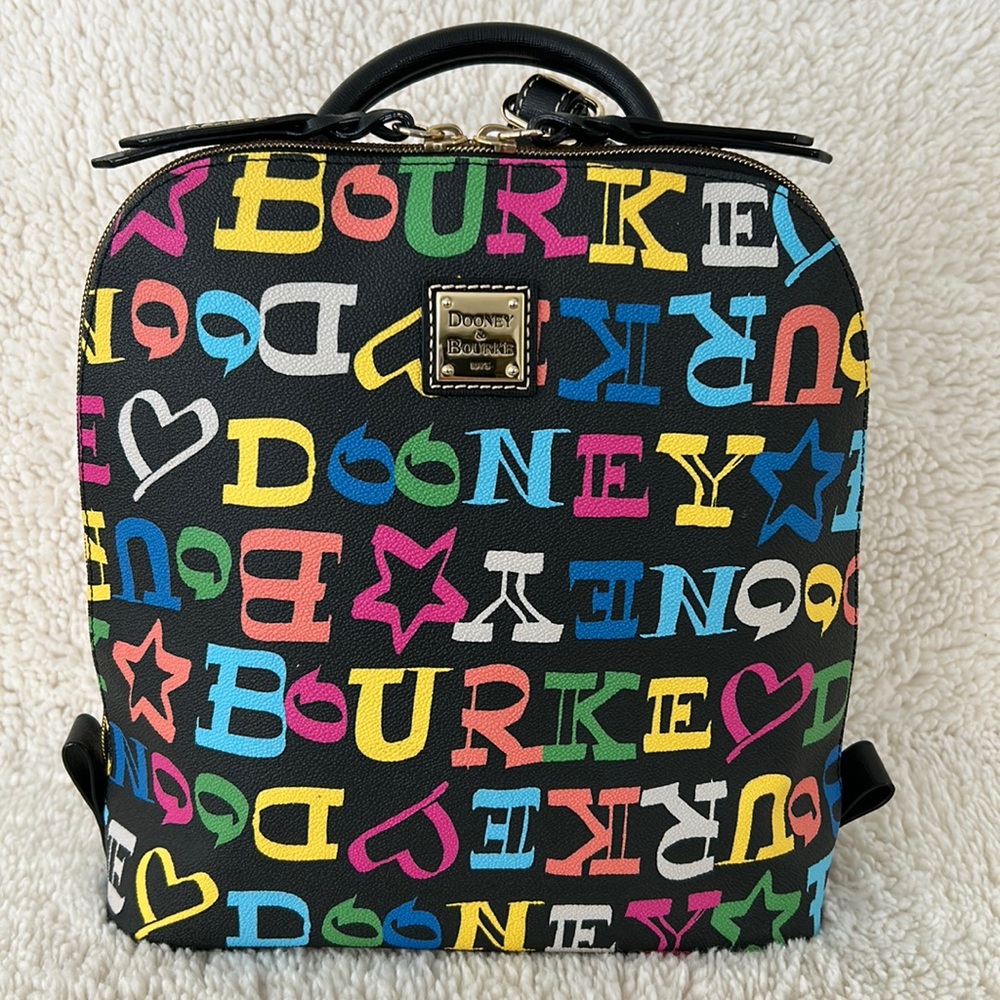 Dooney & Bourke Doodle Pod Backpack Black Multicolor